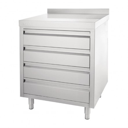 Meuble 4 tiroirs inox Vogue