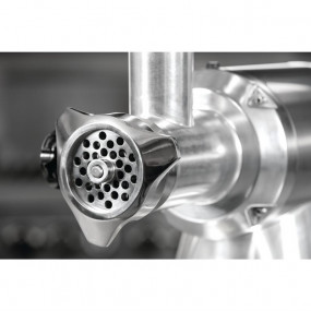 Hachoir à Viande Buffalo 800W Professionnel - Débit 250 Kg/h, Acier Inoxydable, 3 Disques Inclus