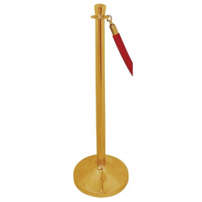 Poteau d'accueil en acier inoxydable Bolero laiton à tête plate
