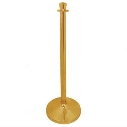 Poteau d'accueil en acier inoxydable Bolero laiton à tête plate