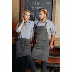 Tablier bavette Chef Works Urban Dorset taupe