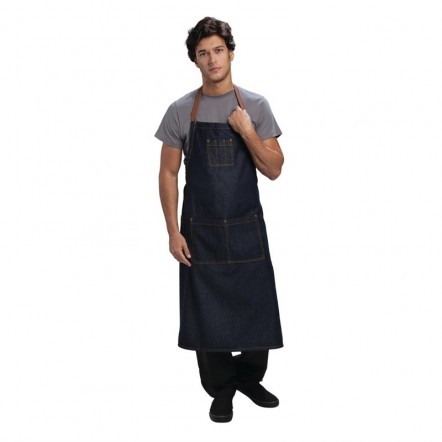 Tablier bavette Chef Works Urban Memphis bleu