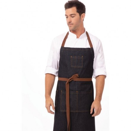 Tablier bavette Chef Works Urban Memphis bleu