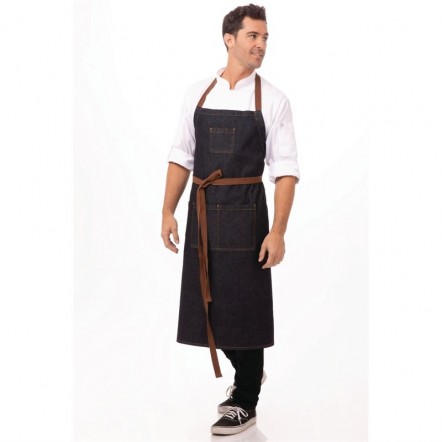 Tablier bavette Chef Works Urban Memphis bleu