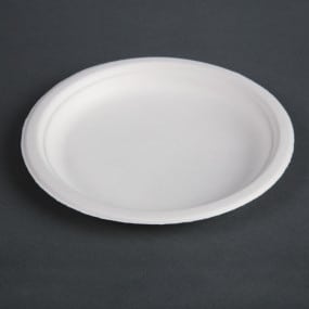 Assiettes en bagasse compostables Fiesta Green 17,9 cm (x50)