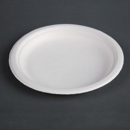 Assiettes en bagasse compostables Fiesta Green 17,9 cm (x50)