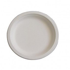 Assiettes en bagasse compostables Fiesta Green 17,9 cm (x50)
