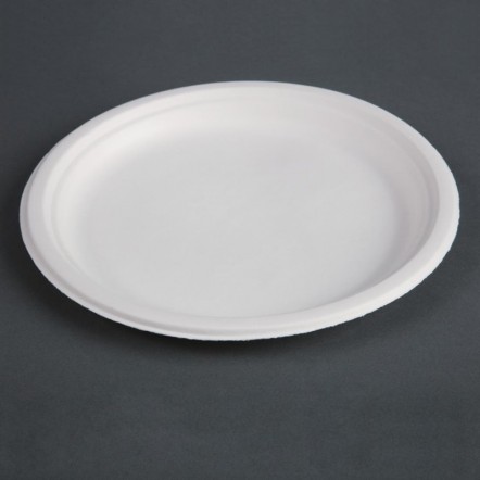 Assiettes en bagasse compostables Fiesta Green 26 cm (x50)