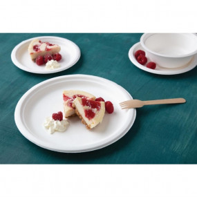 Assiettes en bagasse compostables Fiesta Green 26 cm (x50)