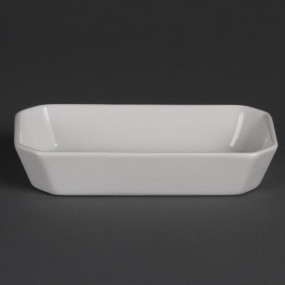 Plats à hors d'oeuvre oblongs blancs Olympia 185mm