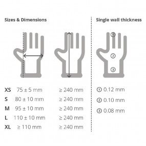 Gants en latex non poudrés XL