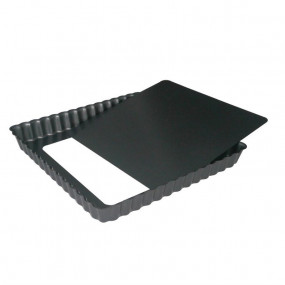 Moule à tarte carré antiadhésif avec fond amovible De Buyer 18cm