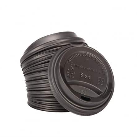 Couvercles gobelets boissons chaudes CPLA compostables Fiesta Green 22,5 cl