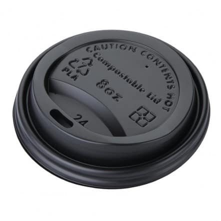 Couvercles gobelets boissons chaudes CPLA compostables Fiesta Green 22,5 cl