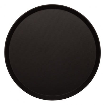 Plateau rond fibre de verre antidérapant Treadlite Cambro noir 40,5 cm