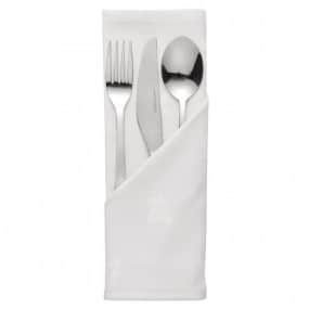 Serviettes blanches en coton motif feuille de lierre Mitre Luxury Luxor 550 x 550mm