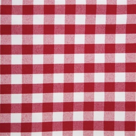 Nappe carrée à carreaux rouges en polyester Mitre Comfort Gingham 890 x 890mm