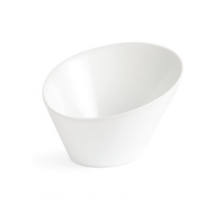 Bols ovales inclinés blancs Olympia 180 x 200mm