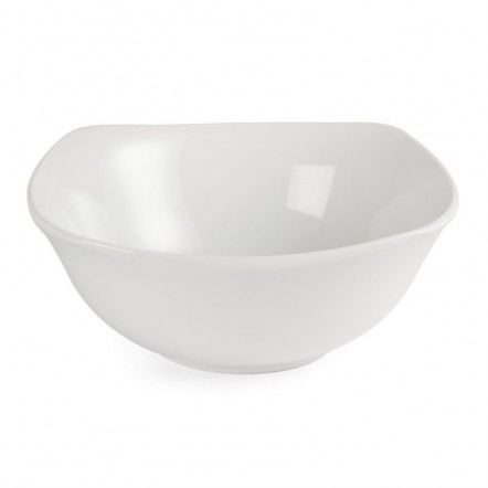 Bols carrés à bords ondulés blancs Olympia 220mm
