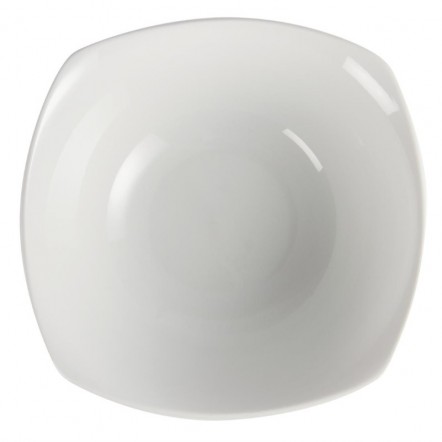 Bols carrés à bords ondulés blancs Olympia 220mm