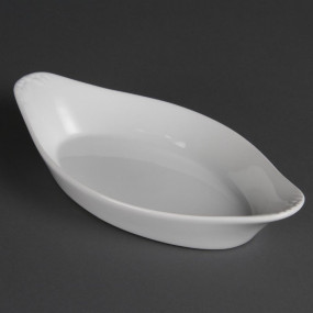 Plats ovales à oreilles blancs Olympia 253 x 140mm