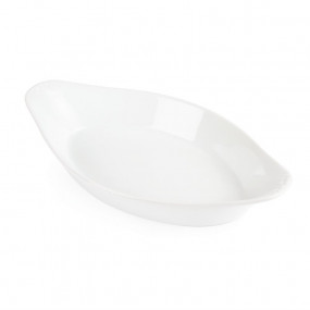 Plats ovales à oreilles blancs Olympia 253 x 140mm
