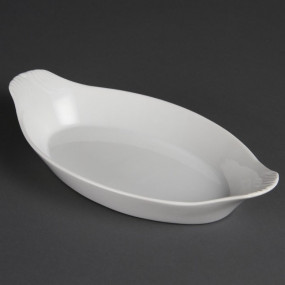 Plats ovales à oreilles blancs Olympia 290 x 166mm