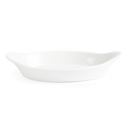 Plats ovales à oreilles blancs Olympia 290 x 166mm