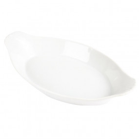 Plats ovales à oreilles blancs Olympia 290 x 166mm