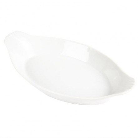 Plats ovales à oreilles blancs Olympia 290 x 166mm