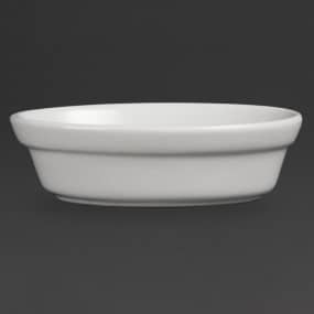 Plats à gratin ovales blancs Olympia 145 x 104mm