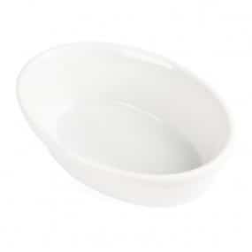 Plats à gratin ovales blancs Olympia 145 x 104mm