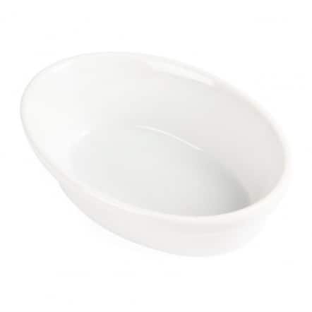 Plats à gratin ovales blancs Olympia 145 x 104mm