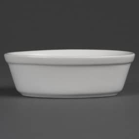 Plats à gratin ovales blancs Olympia 161 x 116mm