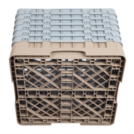 Casier à verres 16 compartiments Camrack Cambro beige hauteur max 298mm