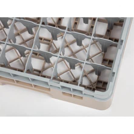 Casier à verres 36 compartiments Camrack Cambro beige hauteur max 92mm