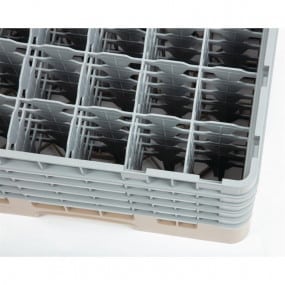 Casier à verres 36 compartiments Camrack Cambro beige hauteur max 257mm