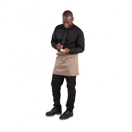 Tablier serveur court Whites marron clair