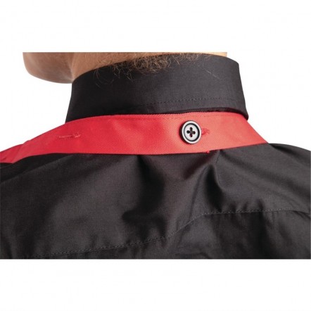 Tablier serveur col en V Whites rouge