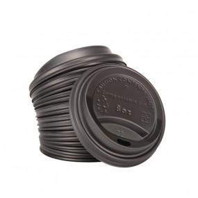 Couvercles gobelets boissons chaudes CPLA compostables Fiesta Green 225 ml (lot de 1000)
