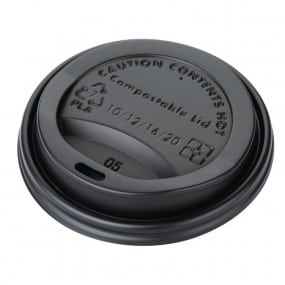 Couvercles gobelets boissons chaudes CPLA compostables Fiesta Green 340 ml (lot de 1000)
