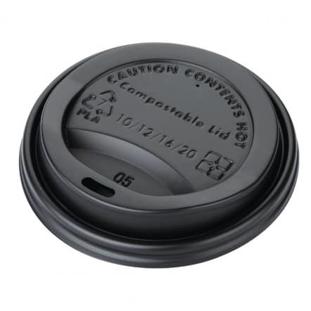 Couvercles gobelets boissons chaudes CPLA compostables Fiesta Green 340 ml (lot de 1000)