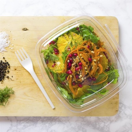 Barquettes à charnière compostables en PLA Vegware 68 cl (x250)