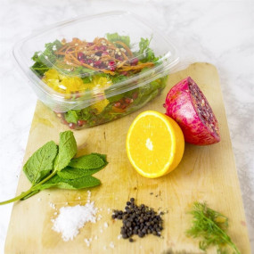Barquettes à charnière compostables en PLA Vegware 68 cl (x250)