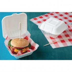 Boîtes à hamburger compostables Fiesta Green 14,9 cm (x500)