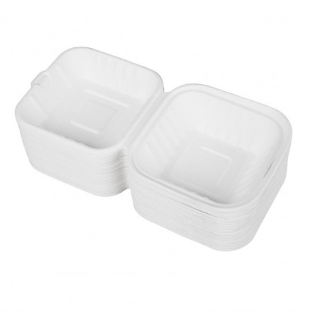 Boîtes à hamburger compostables Fiesta Green 14,9 cm (x500)