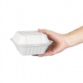 Boîtes à hamburger compostables Fiesta Green 14,9 cm (x500)