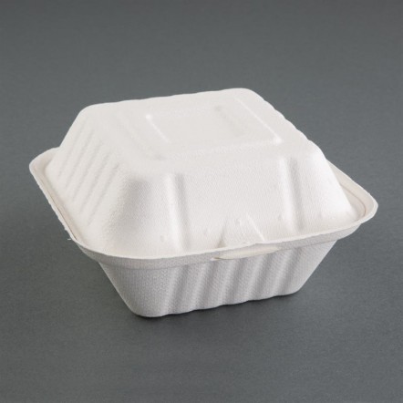 Boîtes à hamburger compostables Fiesta Green 14,9 cm (x500)