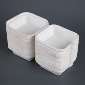 Boîtes à hamburger compostables Fiesta Green 15,3 cm (x500)