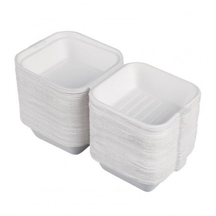Boîtes à hamburger compostables Fiesta Green 15,3 cm (x500)